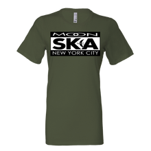 Load image into Gallery viewer, Moon Ska Logo Ladies Shirt - Military Green