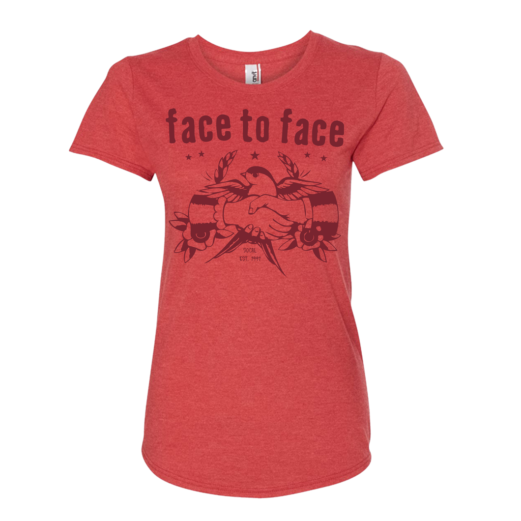 Face To Face - Red Sparrow Ladies T