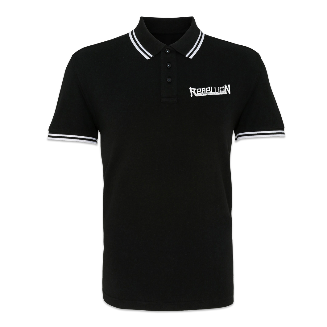 Rebellion Festival - Men's Polo (Black/White logo)