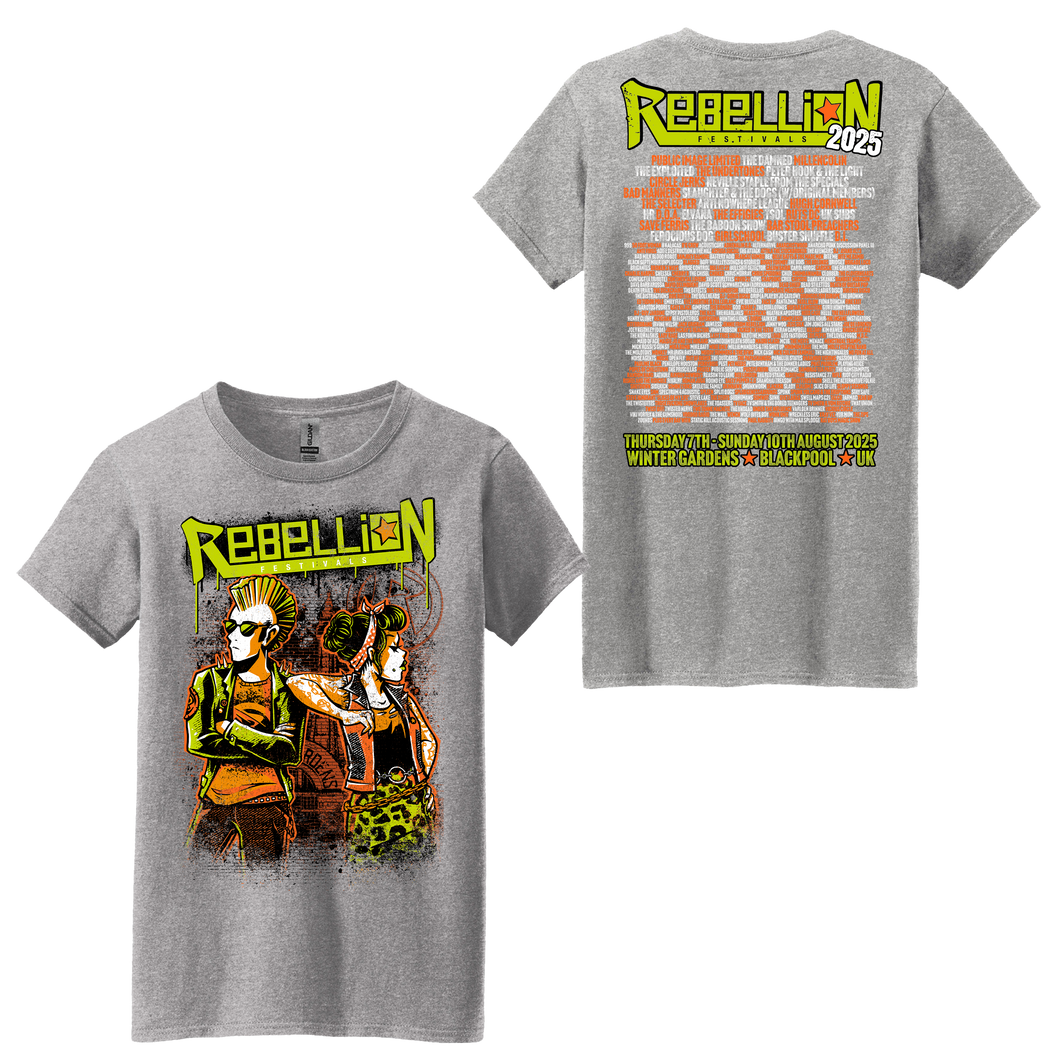 2025 Rebellion Festival - Event T-Shirt Ladies (Gray)