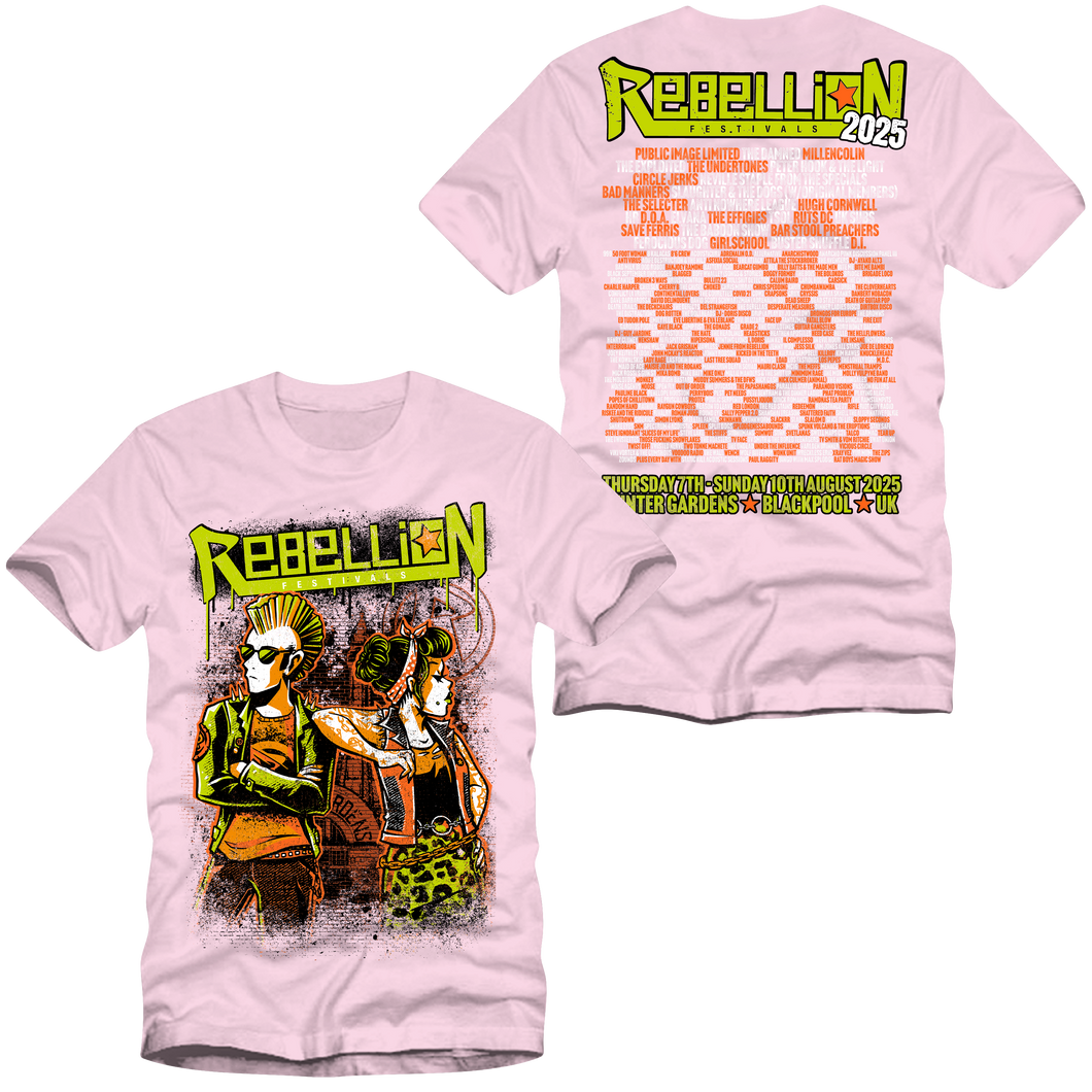 2025 Rebellion Festival - Event T-Shirt (Pink)