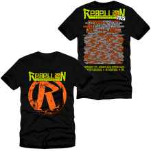 Load image into Gallery viewer, 2025 Rebellion Festival - Skyline R T-Shirt (Black)
