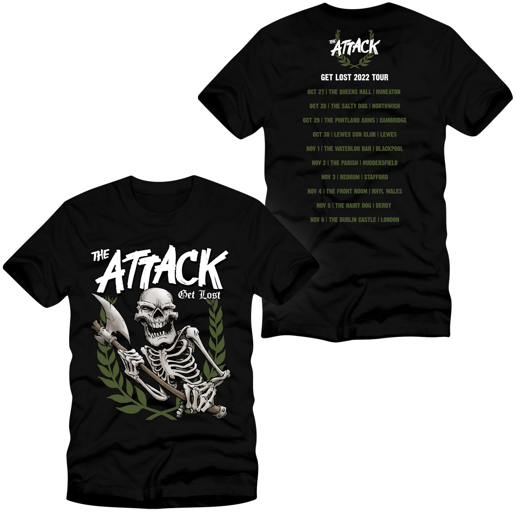 The Attack - Get Lost UK Tour T Black